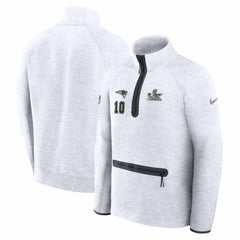NFL New England Patriots Drake Maye  Super Bowl LX Opening Night Tech Fleece Half-Zip Sweatshirt