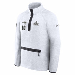 NFL New England Patriots Drake Maye  Super Bowl LX Opening Night Tech Fleece Half-Zip Sweatshirt