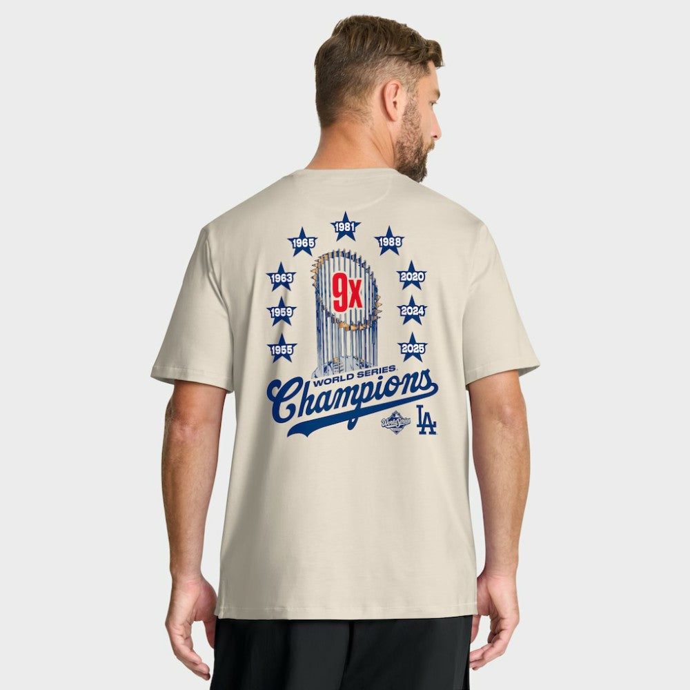 Los Angeles Dodgers Local 9x Champs T-Shirt - Tan
