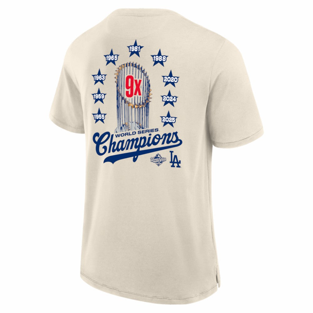 Los Angeles Dodgers Local 9x Champs T-Shirt - Tan