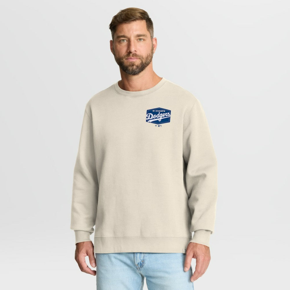 Los Angeles Dodgers 9x Champs Crewneck Sweatshirt - Tan