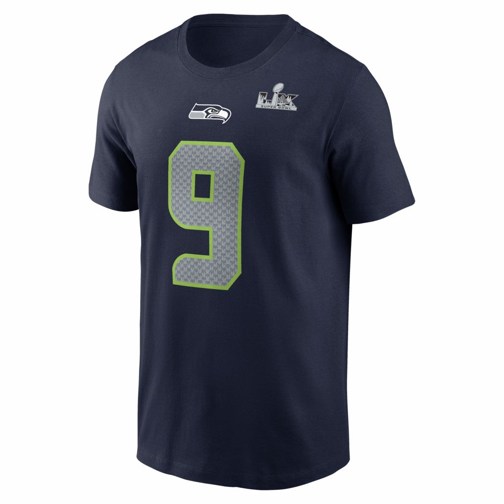 NFL Seattle Seahawks Kenneth Walker III  Super Bowl LX Patch Name & Number T-Shirt