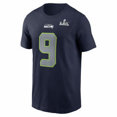 NFL Seattle Seahawks Kenneth Walker III  Super Bowl LX Patch Name & Number T-Shirt