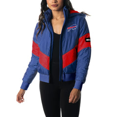 NFL Buffalo Bills The Wild Collective Women's Puffer Full-Zip Hoodie
