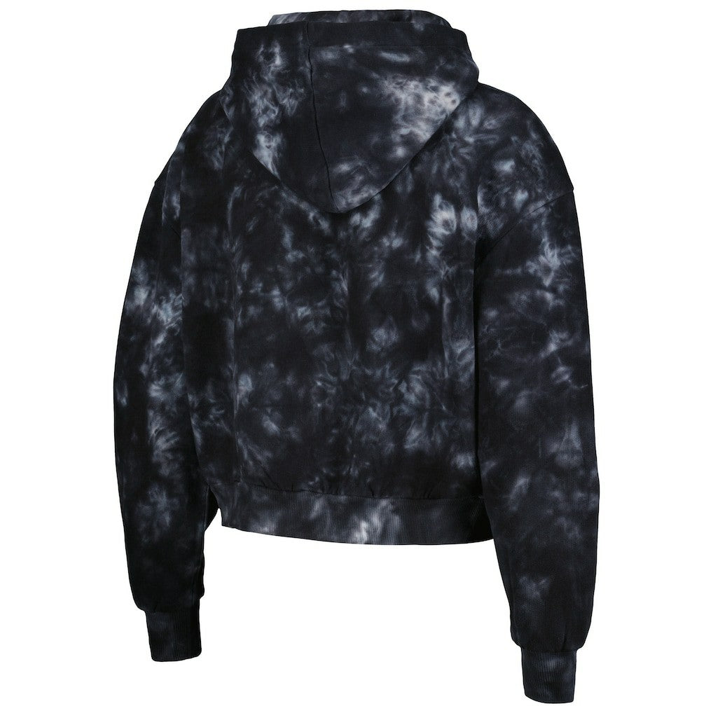 NFL Las Vegas Raiders The Wild Collective Women's Tie-Dye Cropped Pullover Hoodie