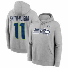 NFL Seattle Seahawks Jaxon Smith-Njigba  Super Bowl LX Patch Name & Number Hoodie
