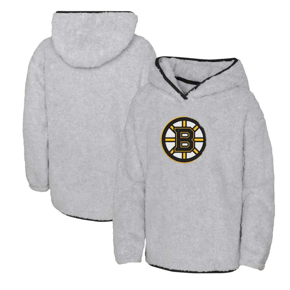 Boston Bruins Girls Youth Ultimate Teddy Fleece Pullover Hoodie