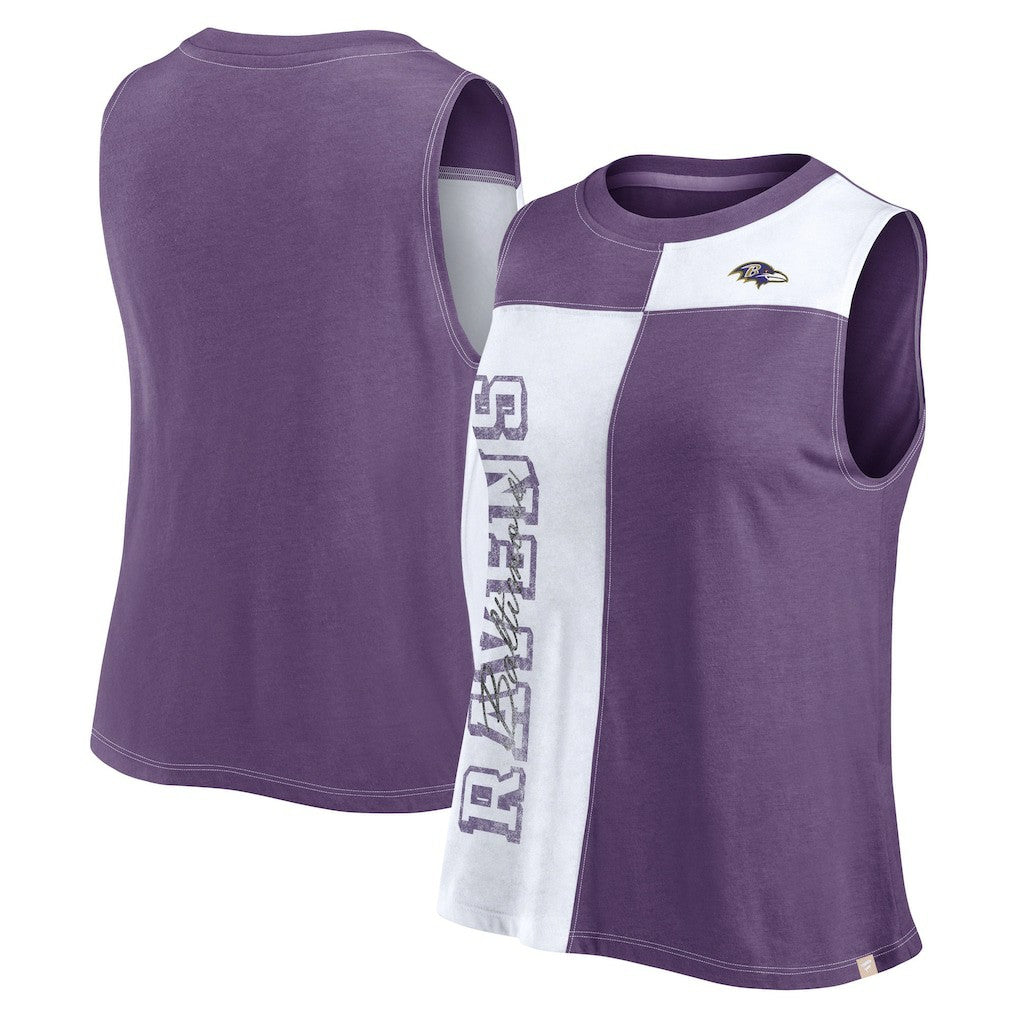 NFL Baltimore Ravens Women's Script Color Block Tank Top