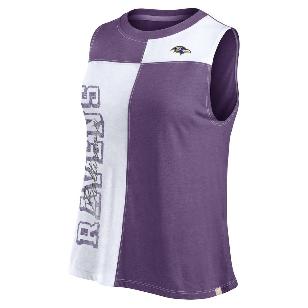 NFL Baltimore Ravens Women's Script Color Block Tank Top