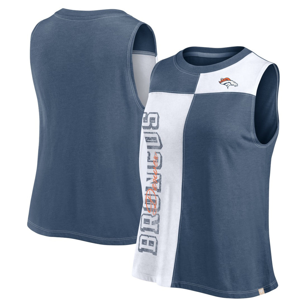 NFL Denver Broncos Women's Script Color Block Tank Top