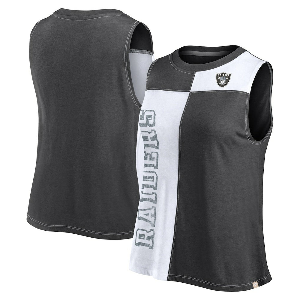 NFL Las Vegas Raiders Women's Script Color Block Tank Top