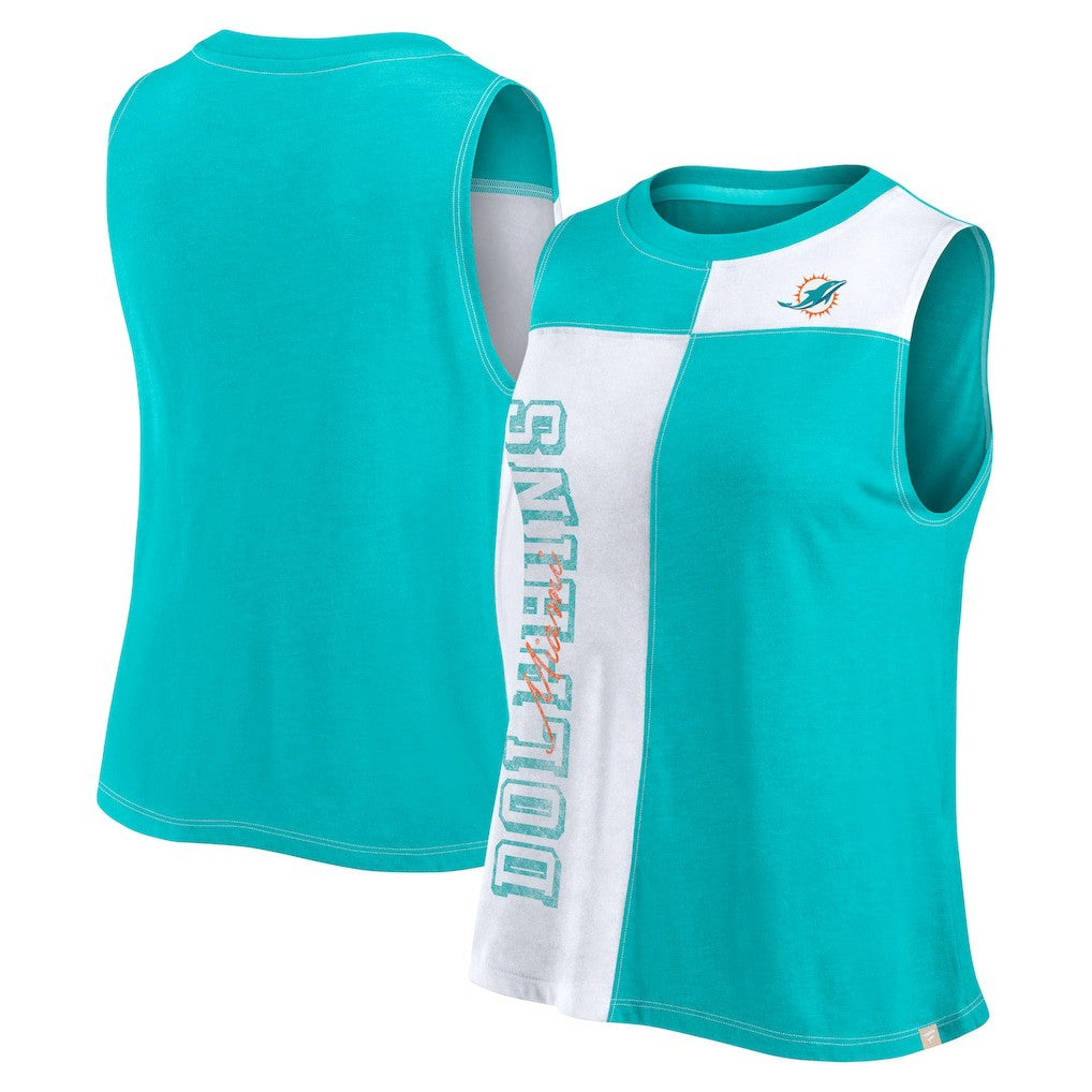 NFL Miami Dolphins Women's Script Color Block Tank Top