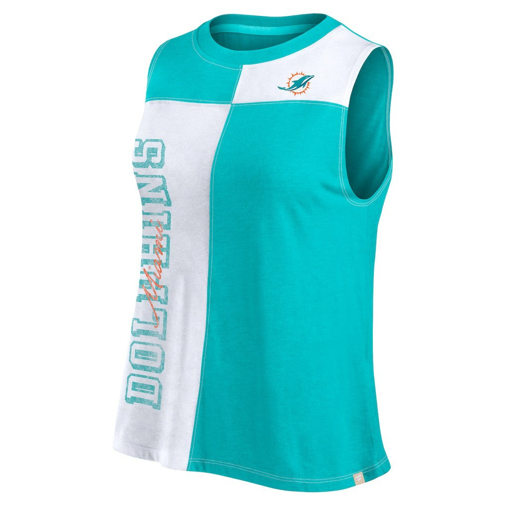 NFL Miami Dolphins Women's Script Color Block Tank Top