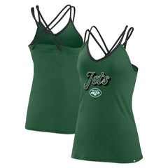 NFL New York Jets Women's Go For It Strappy Crossback Tank Top