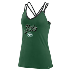 NFL New York Jets Women's Go For It Strappy Crossback Tank Top