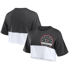 NFL Atlanta Falcons Women's Boxy Color Split Cropped T-Shirt