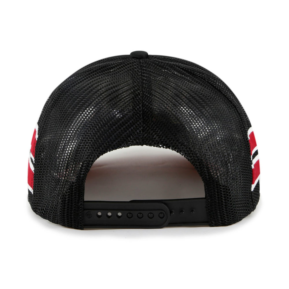 Miami Heat '47 Sidebrand Stripes Trucker Adjustable Hat - Black | 47 brand on sale