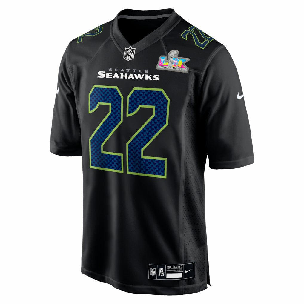 NFL Seattle Seahawks Rashid Shaheed  Super Bowl LX Patch Carbon Fashion Game Jersey
