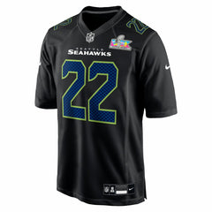 NFL Seattle Seahawks Rashid Shaheed  Super Bowl LX Patch Carbon Fashion Game Jersey