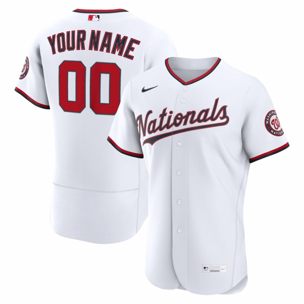 Washington Nationals Home Authentic Custom Jersey - White | Nike