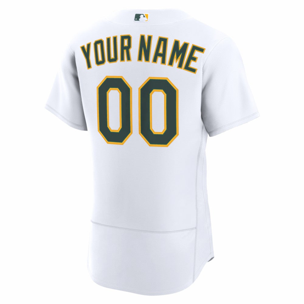 Athletics Home Authentic Custom Jersey - White | Nike