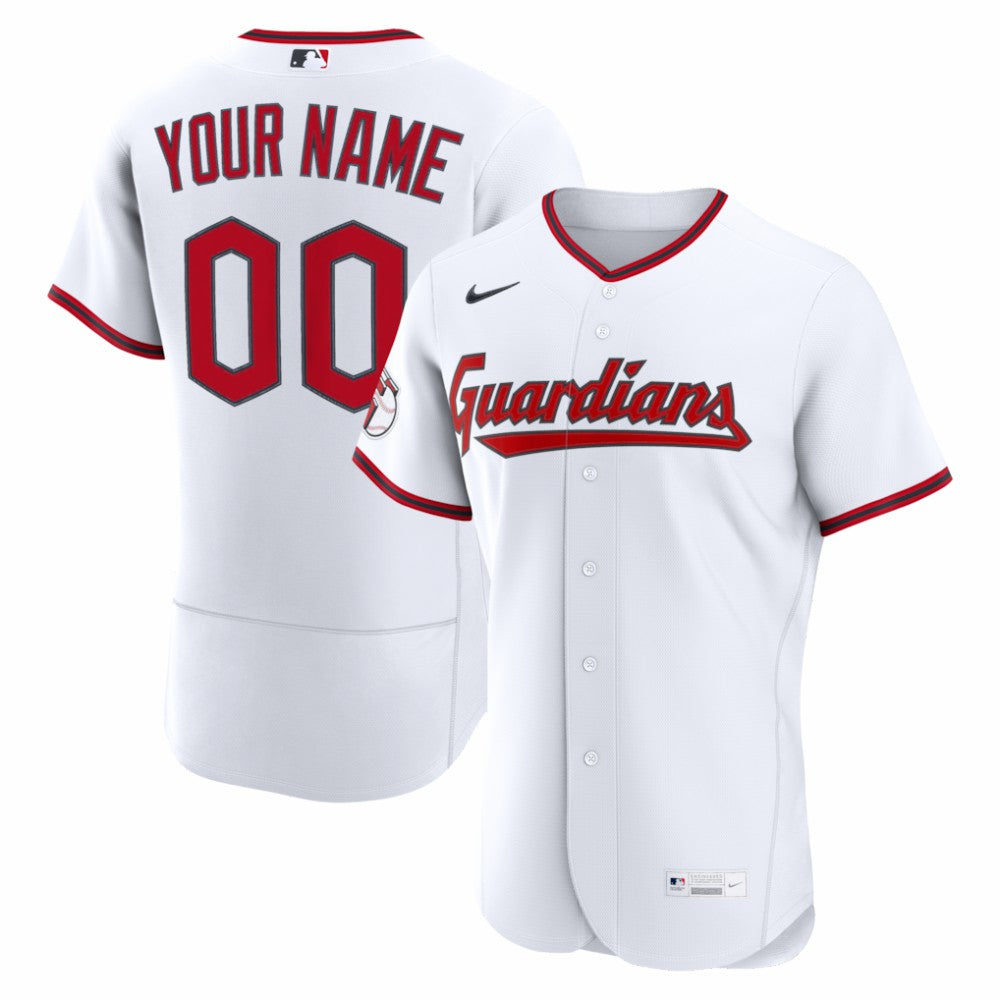 Cleveland Guardians Home Authentic Custom Jersey - White | Nike