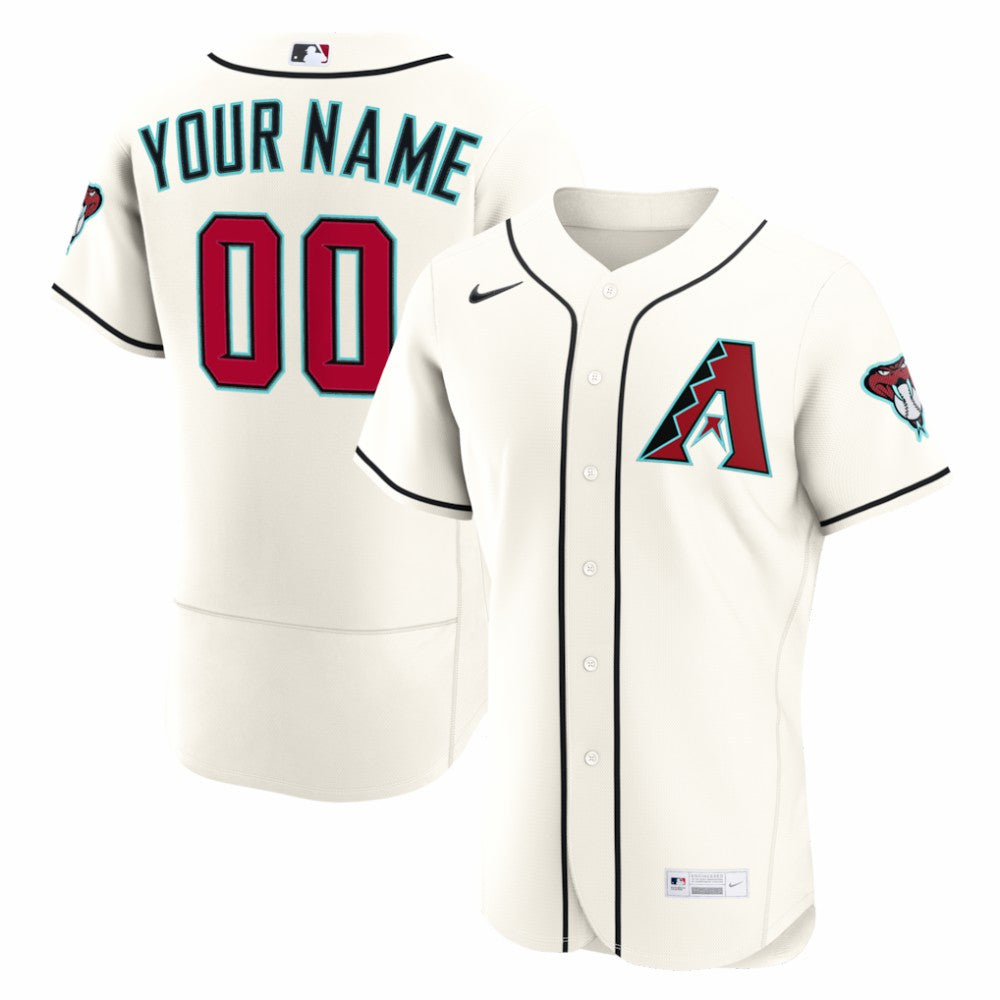 Arizona Diamondbacks Home Authentic Custom Jersey - Cream | Nike