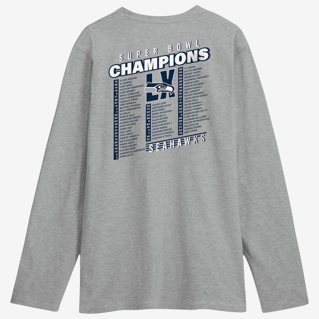 NFL Seattle Seahawks Super Bowl LX Champions Best Teammates Roster Long Sleeve T-Shirt