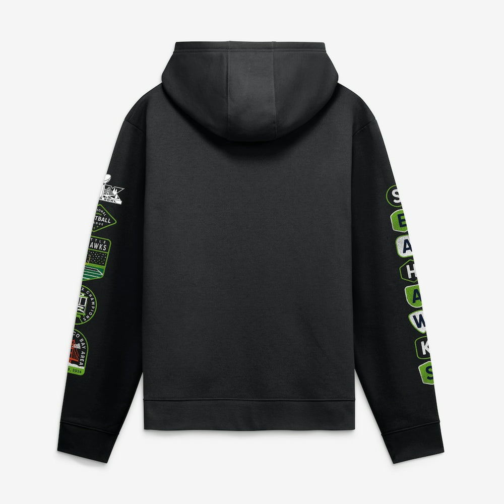 NFL Seattle Seahawks Super Bowl LX Champions Banner Year Hoodie