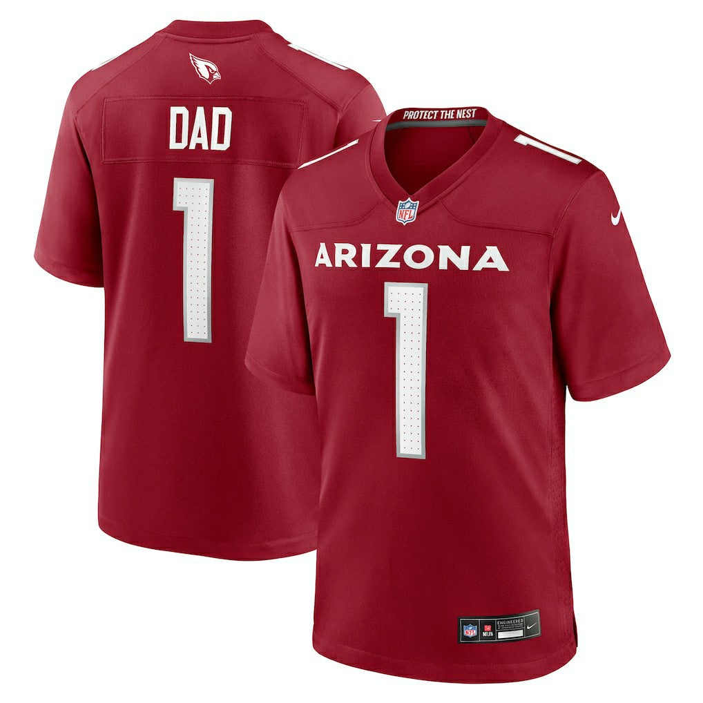 NFL Arizona Cardinals Number 1 Dad  Game Jersey
