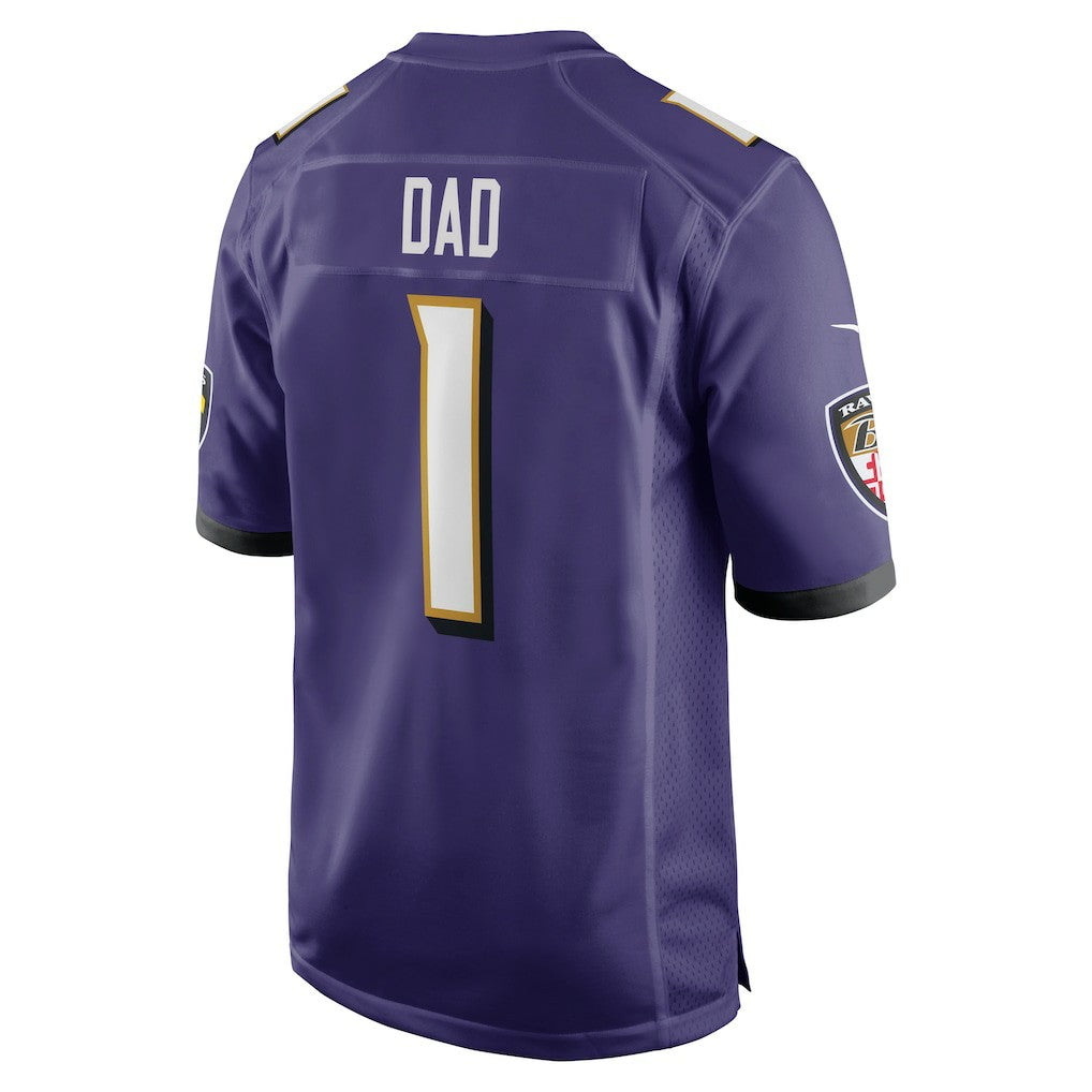 NFL Baltimore Ravens Number 1 Dad  Game Jersey