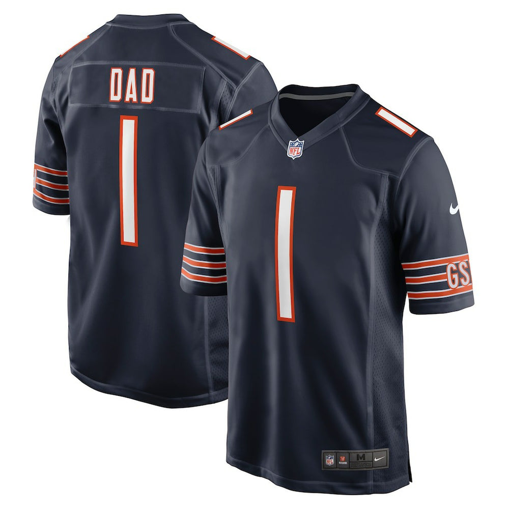 NFL Chicago Bears Number 1 Dad  Game Jersey