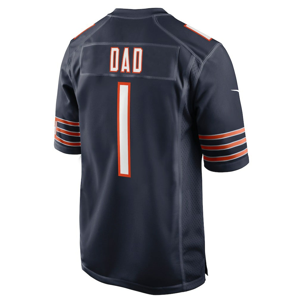 NFL Chicago Bears Number 1 Dad  Game Jersey