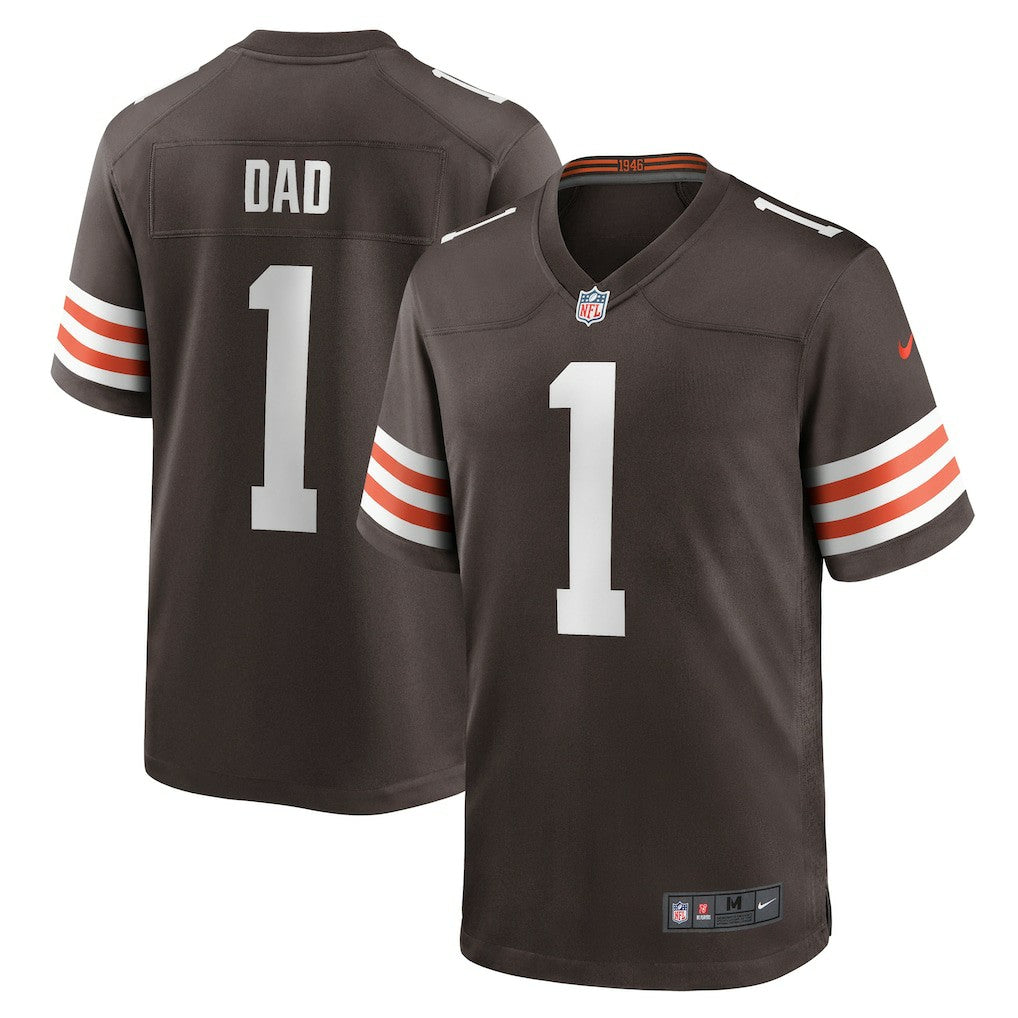 NFL Cleveland Browns Number 1 Dad  Game Jersey