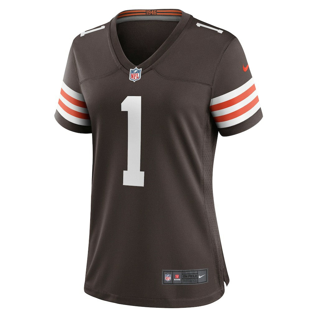 NFL Cleveland Browns Number 1 Mom  Women's Game Jersey