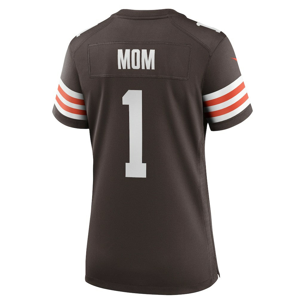 NFL Cleveland Browns Number 1 Mom  Women's Game Jersey