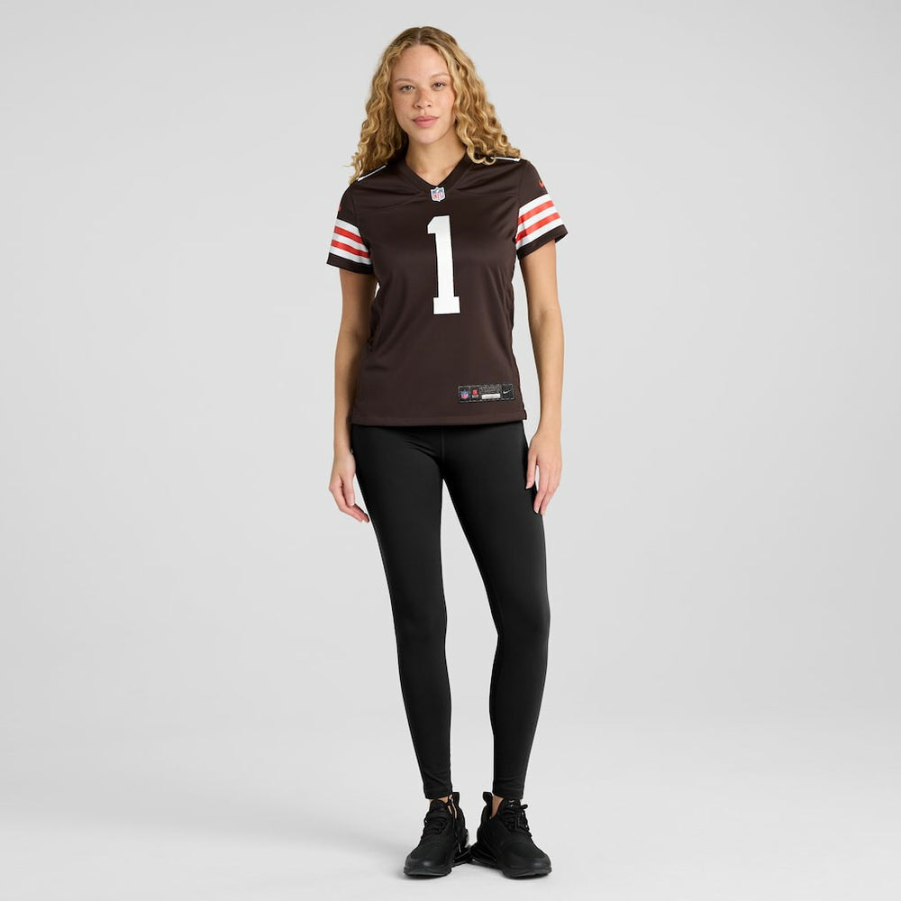 NFL Cleveland Browns Number 1 Mom  Women's Game Jersey
