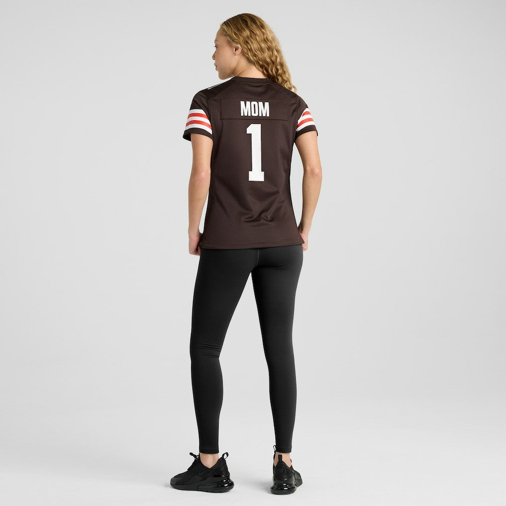 NFL Cleveland Browns Number 1 Mom  Women's Game Jersey