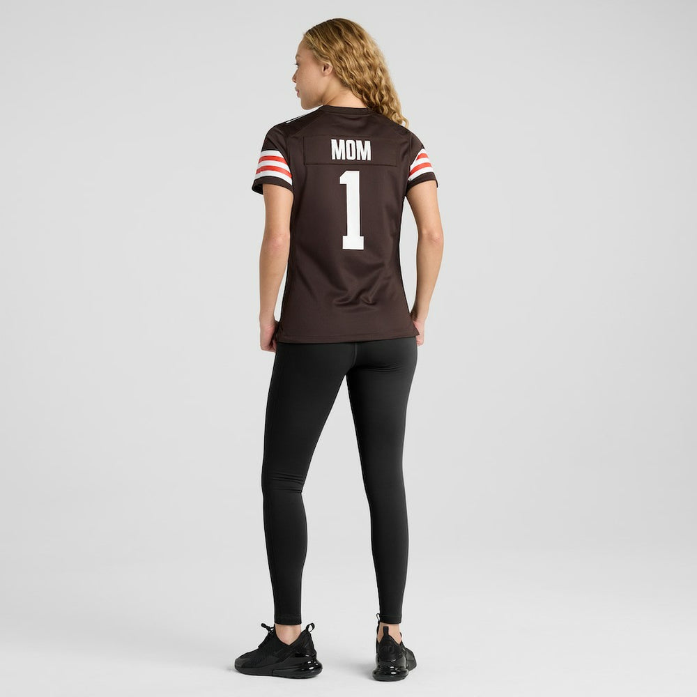NFL Cleveland Browns Number 1 Mom  Women's Game Jersey