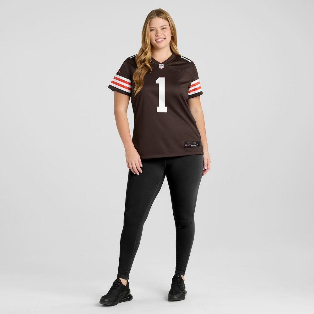 NFL Cleveland Browns Number 1 Mom  Women's Game Jersey