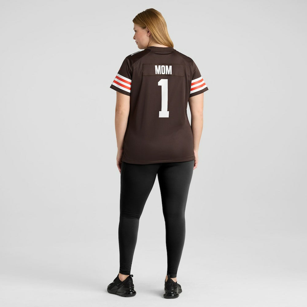 NFL Cleveland Browns Number 1 Mom  Women's Game Jersey