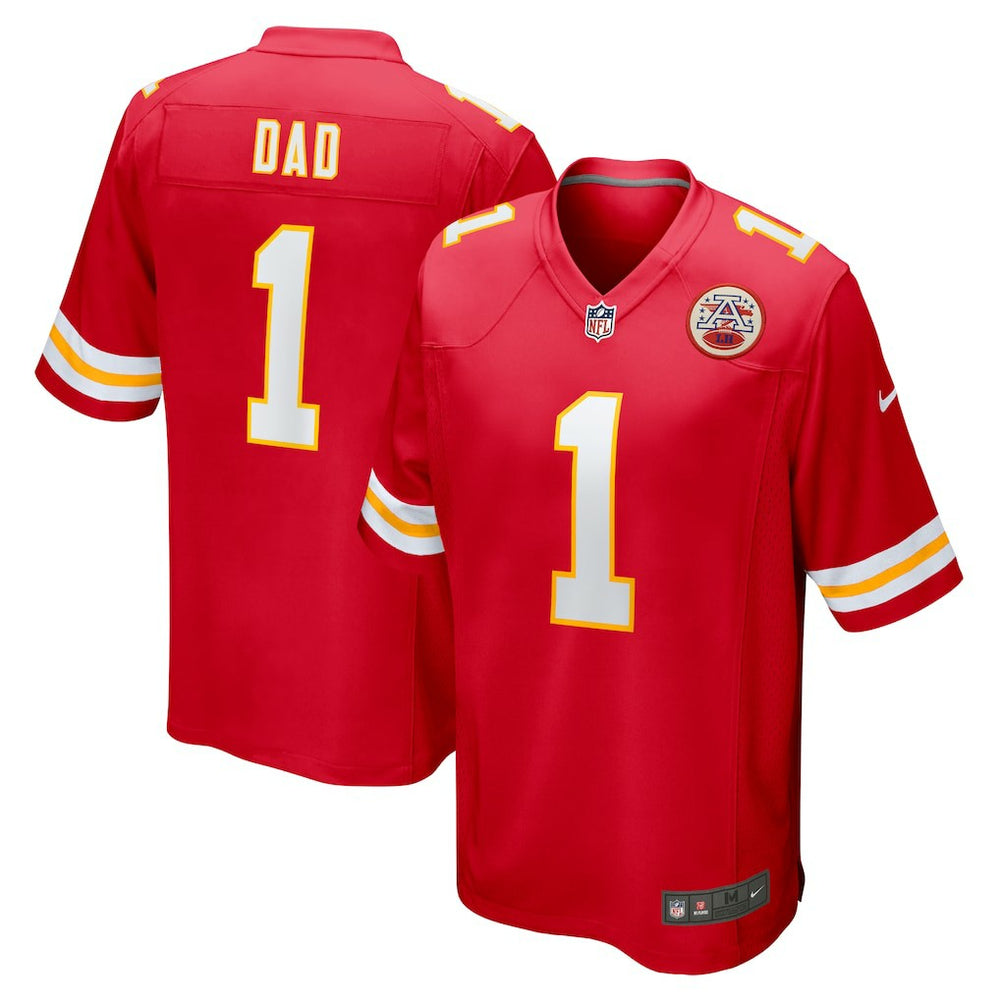NFL Kansas City Chiefs Number 1 Dad  Game Jersey