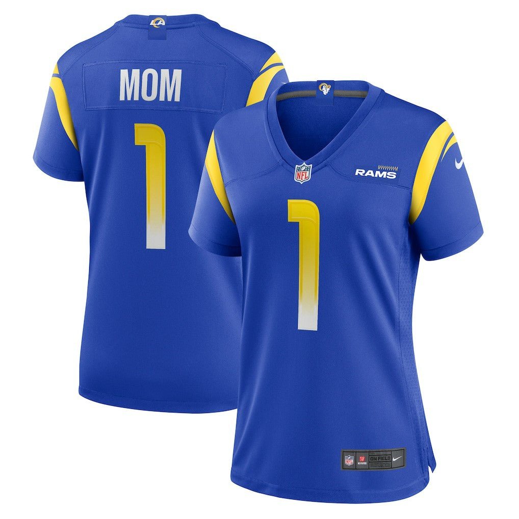 NFL Los Angeles Rams Number 1 Mom  Women's Game Jersey