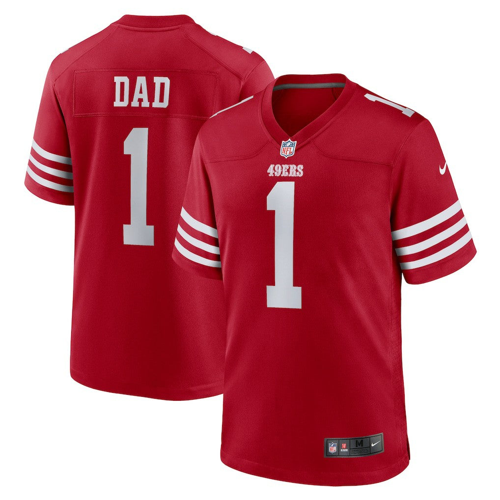 NFL San Francisco 49ers Number 1 Dad  Game Jersey