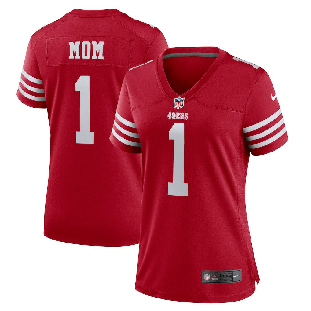 NFL San Francisco 49ers Number 1 Mom  Women's Game Jersey