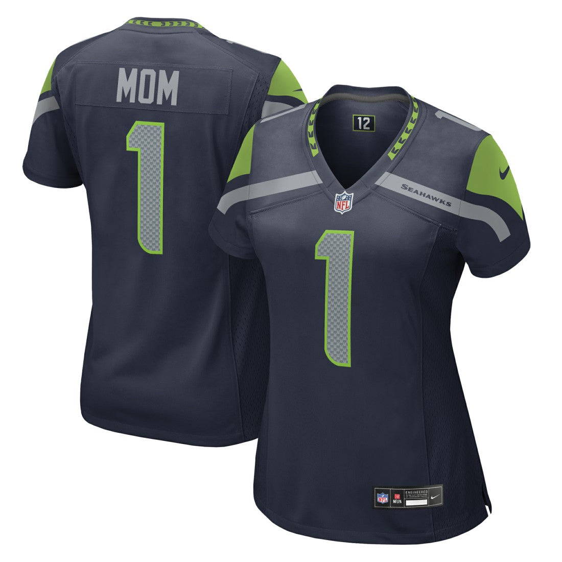 NFL Seattle Seahawks Number 1 Mom  Women's Game Jersey