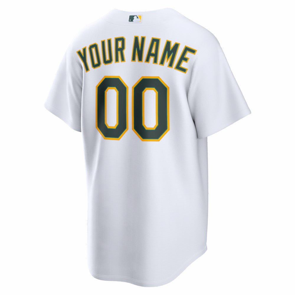 Athletics Home Replica Custom Jersey - White | Nike