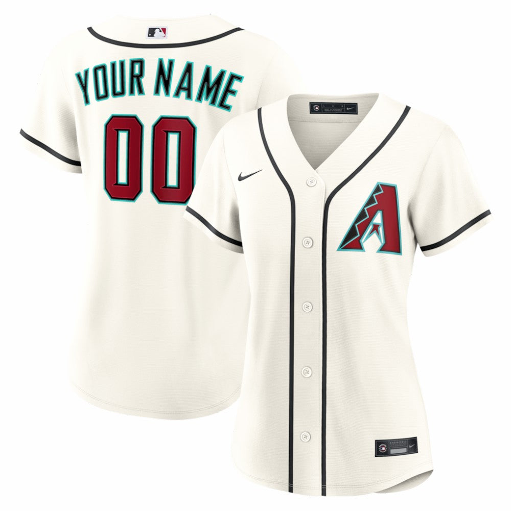 Arizona Diamondbacks Women's Home Replica Custom Jersey - Cream | Nike