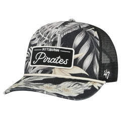 Pittsburgh Pirates Tropicalia Trucker Hitch Adjustable Hat - Black | 47 brand