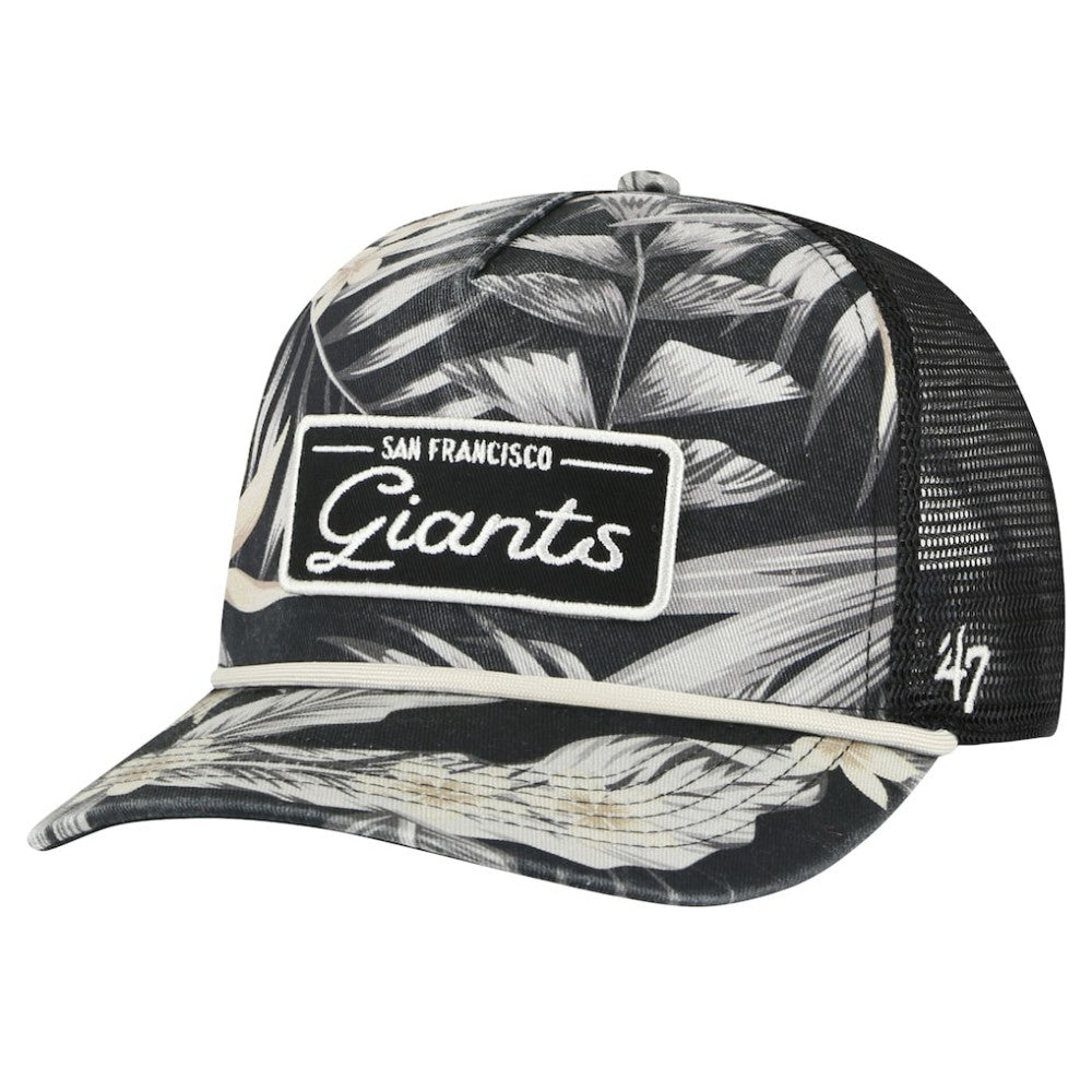 San Francisco Giants Tropicalia Trucker Hitch Adjustable Hat - Black | 47 brand